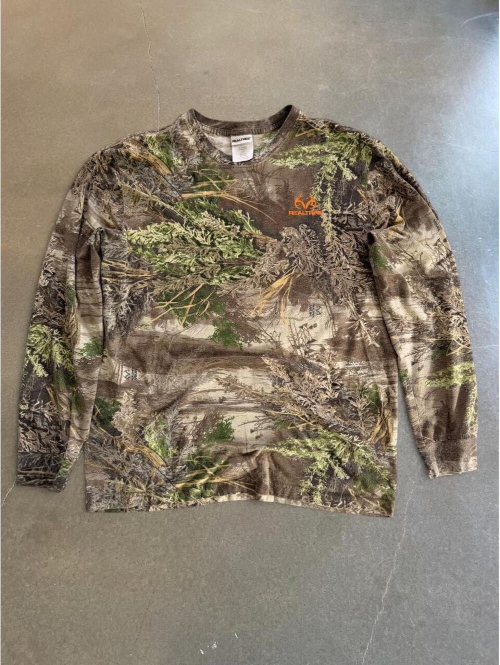 Realtree MAX-1 Camo Long Sleeve Shirt L Hunting Woodland